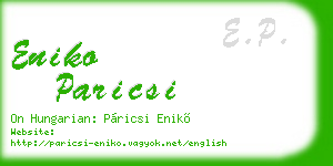 eniko paricsi business card