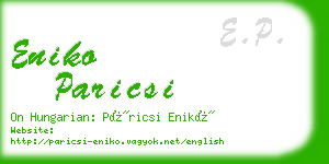 eniko paricsi business card